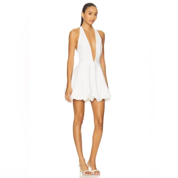 Elliatt Fiona Bubble Skirt Mini Dress in White